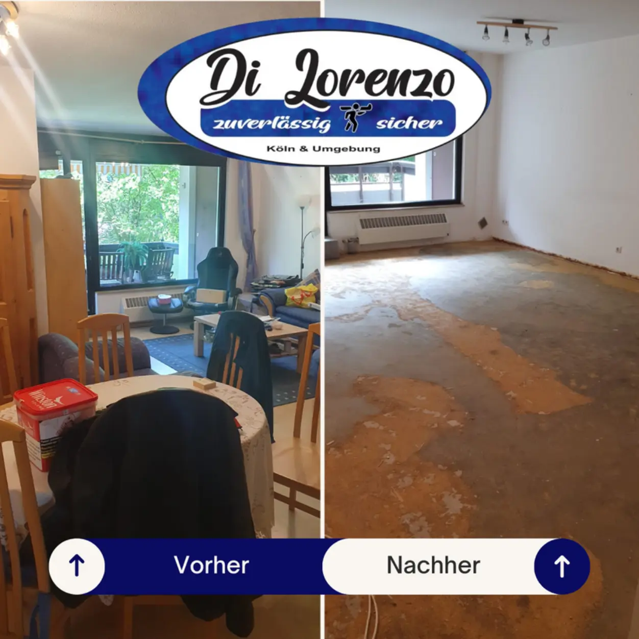 Entrümpelung, Abriss, Entkernung, Grundsanierung Vorher & Nachher