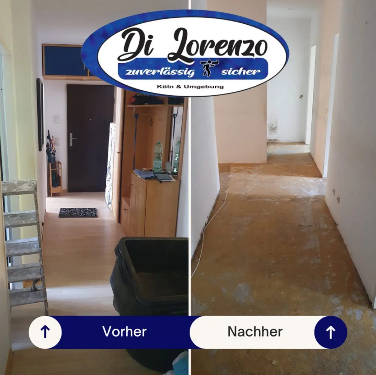 Entrümpelung, Abriss, Grundsanierung Vorher & Nachher